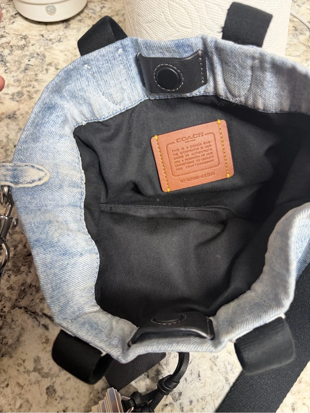 Coach denim crossbody